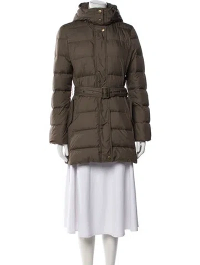 Pre-owned Burberry Down Coat In Green