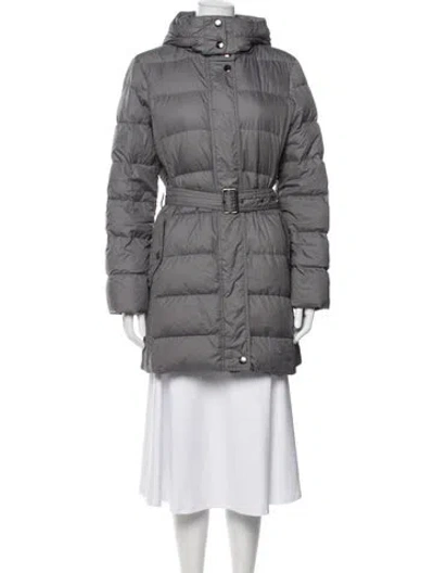Pre-owned Burberry Down Coat In Grey