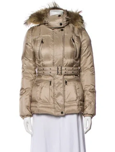 Pre-owned Burberry Down Coat In Neutral