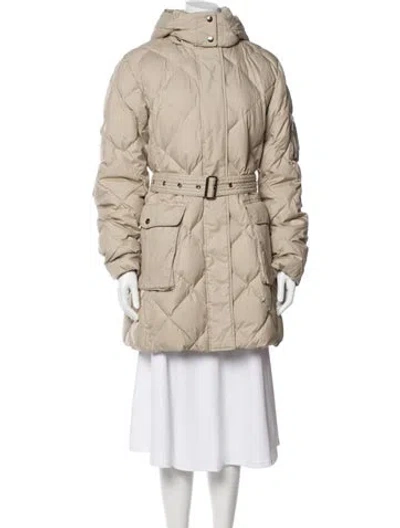 Pre-owned Burberry Down Coat In Neutral