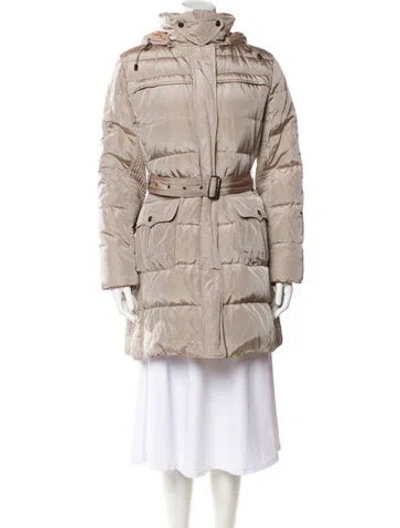 Pre-owned Burberry Down Coat In Neutral