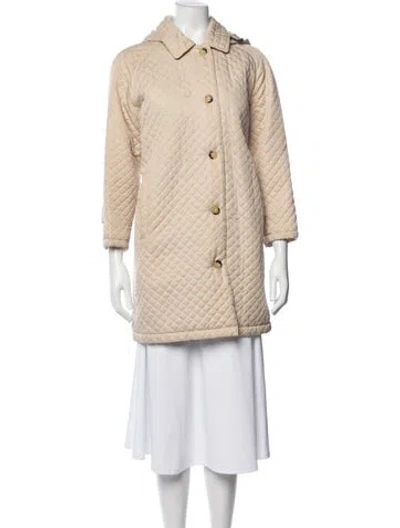 Pre-owned Burberry Down Coat In Neutral