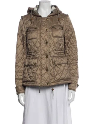 Pre-owned Burberry Down Coat In Neutral