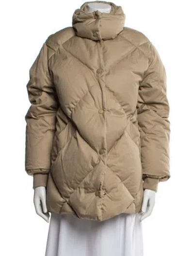 Pre-owned Burberry Down Coat In Neutral