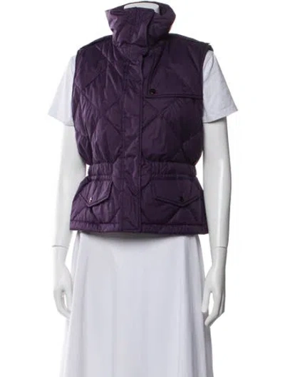 Pre-owned Burberry Down Coat In Purple