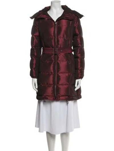 Pre-owned Burberry Down Coat In Red