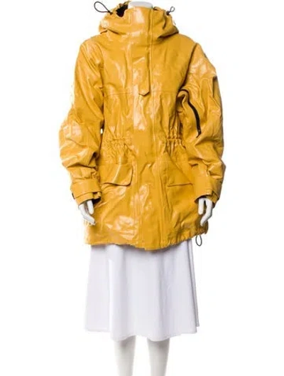 Pre-owned Burberry Down Coat In Yellow