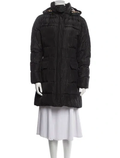 Pre-owned Burberry Down Down Coat In Black