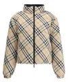 Burberry Woman Printed Nylon Reversible Down Jacket In Beige