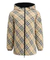 Burberry Short Reversible Down Jacket In Beige