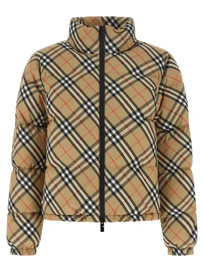 Burberry Down Jacket In Beige