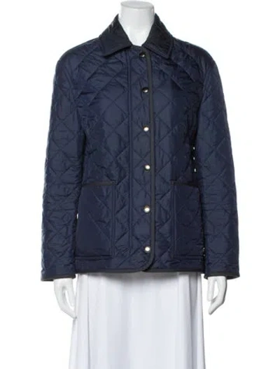 Pre-owned Burberry Down Jacket In Blue