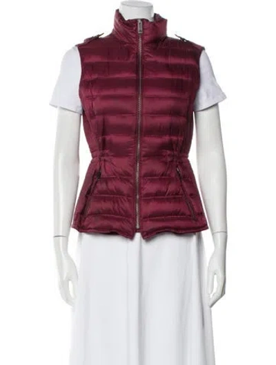 Pre-owned Burberry Down Jacket In Burgundy