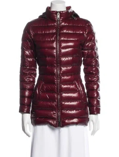 Pre-owned Burberry Down Jacket In Burgundy
