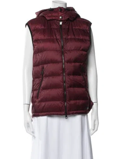 Pre-owned Burberry Down Jacket In Burgundy