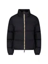 Burberry Down Jacket "check" In Black