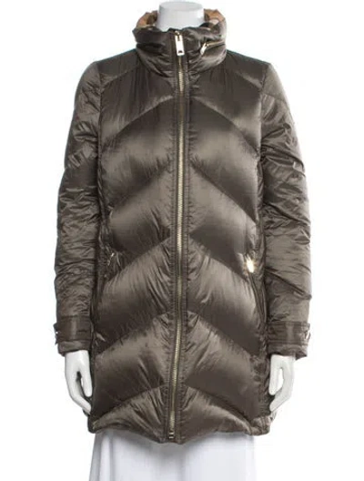 Pre-owned Burberry Down Jacket In Gray