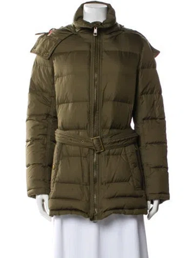 Pre-owned Burberry Down Jacket In Green