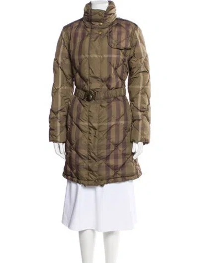 Pre-owned Burberry Down Jacket In Green