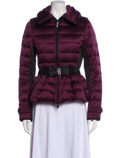 Pre-owned Burberry Down Jacket In Purple