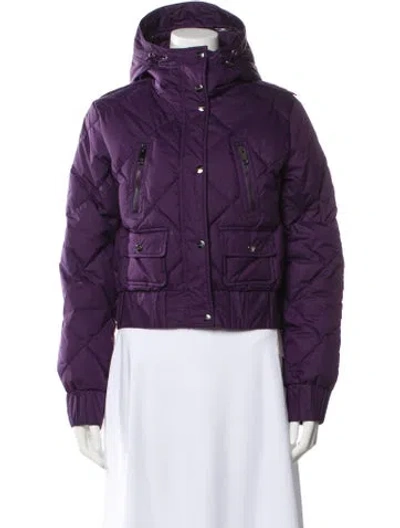 Pre-owned Burberry Down Jacket In Purple