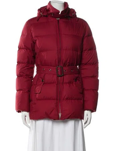 Pre-owned Burberry Down Jacket In Red