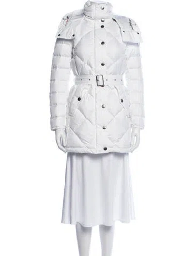 Pre-owned Burberry Down Jacket W/ Tags In White