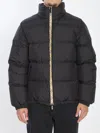 Burberry Men Snowdown Down Jacket With Checked Profile In Black