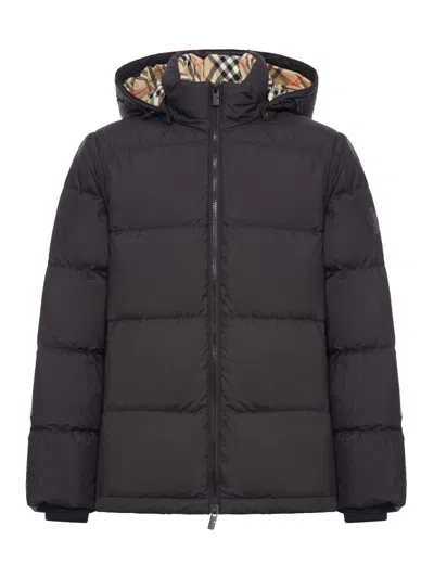Burberry Down Jacket With Detachable Sleeves In Black