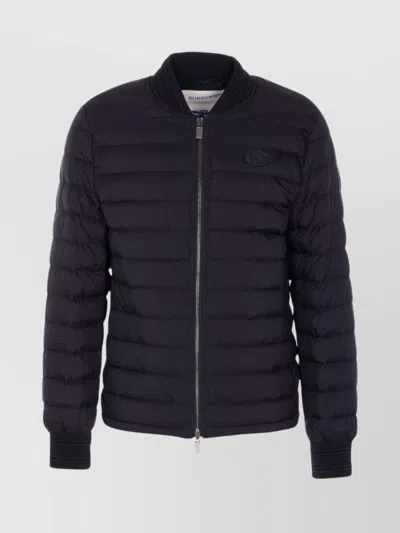 Burberry Down Jacket With Quilted Design And Zip Pockets In Black