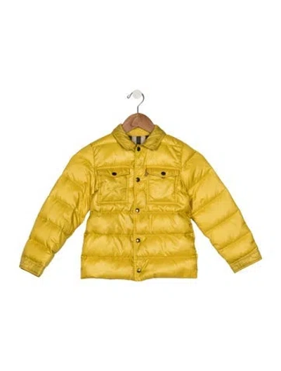 Pre-owned Burberry Kids' Down Jacket In Yellow