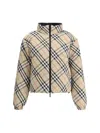 Burberry Womens Sand Ip Check Check-print Hooded Shell-down Jacket
