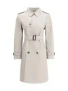 Burberry Medium-length Trench Coat Coats Grey In Gray