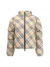 Burberry Womens Sand Ip Check Check-print Hooded Shell-down Jacket In Brown