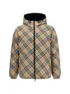Burberry Quilted Jacket With Distinctive Plaid Pattern In Brown