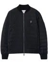 Burberry Black Polyester Down Jacket In Blue