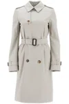 Burberry Trench Coat Belted At Waist With Epaulettes In Heron