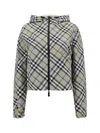 Burberry Women Embroidered Polyester Reversible Jacket In Lichen Ip Check