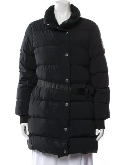 Pre-owned Burberry Down Parka In Black