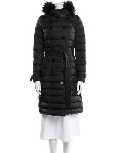 Pre-owned Burberry Down Parka In Black