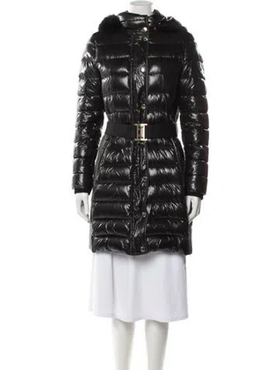 Pre-owned Burberry Down Printed Down Coat In Multi