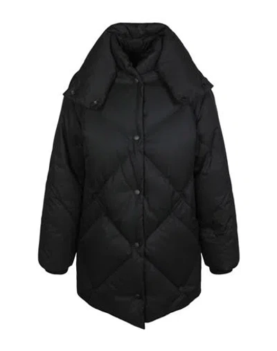 Burberry Down Puffer Jacket Woman Puffer Black Size Xs Cotton