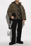 Burberry Detachable Sleeve Nylon Puffer Jacket In Green