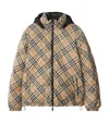 Burberry Quilted Jacket With Distinctive Plaid Pattern In Multi