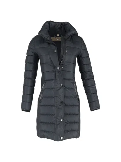 Pre-owned Burberry Down Single-breasted Coat In Black