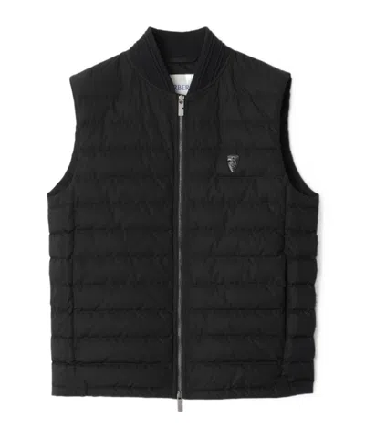 Burberry Down Vest In Black