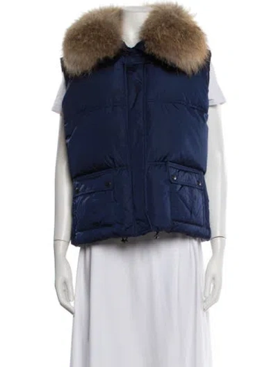 Pre-owned Burberry Down Vest In Blue