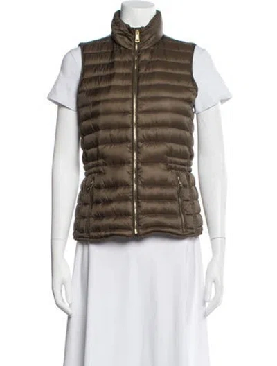 Pre-owned Burberry Down Vest In Green