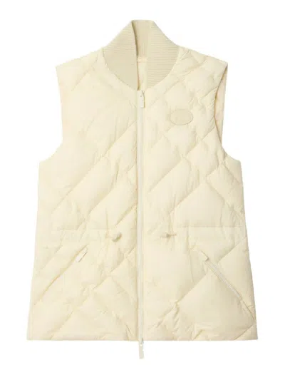 Burberry Down Vest In White