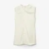 Burberry Greta Draped Top In White